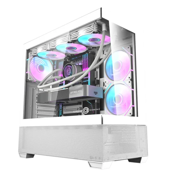 Defender ZX3 Mid-Tower Computer Case Gaming Cabinet - White