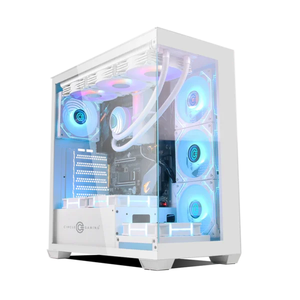 Defender ZX1 Mid- Tower Computer Case Gaming Cabinet - White