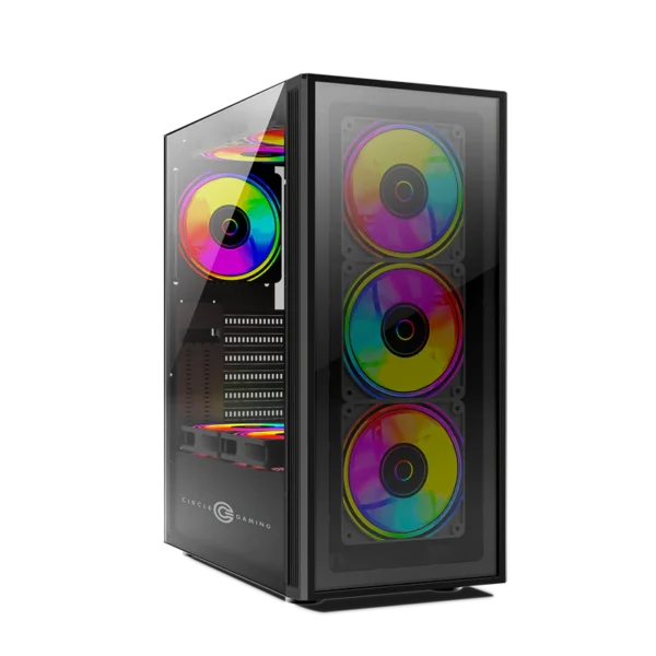 Elegantor X5 ARGB Mid-Tower Computer Case Gaming Cabinet - Black