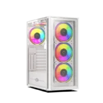 Elegantor X5 ARGB Mid-Tower Computer Case Gaming Cabinet - White
