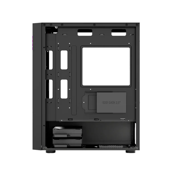 Elegantor X5 ARGB Mid-Tower Computer Case Gaming Cabinet - Black - Image 2