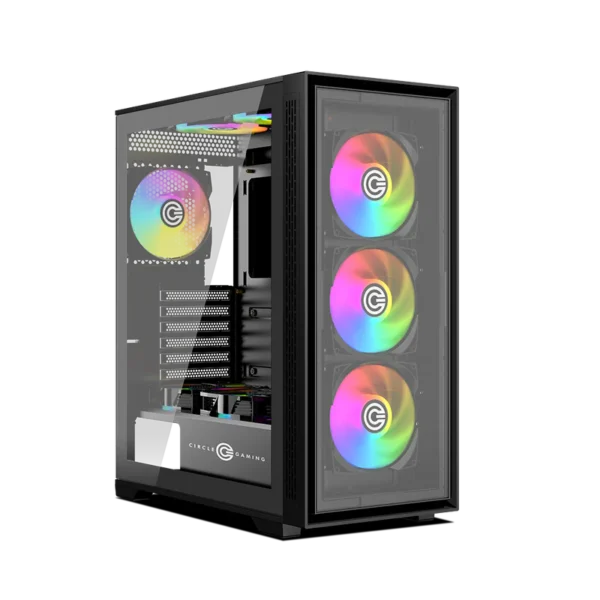 Furious Glass 240 ARGB Mid-Tower Computer Case Gaming Cabinet - Black