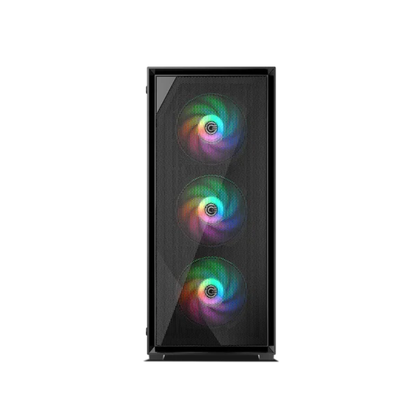 Furious Mesh 240 ARGB Mid-Tower Computer Case Gaming Cabinet - Black - Image 2