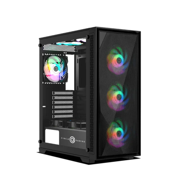 Furious Mesh 240 ARGB Mid-Tower Computer Case Gaming Cabinet - Black