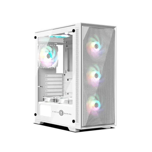 Furious Mesh 240 ARGB Mid-Tower Computer Case Gaming Cabinet - White
