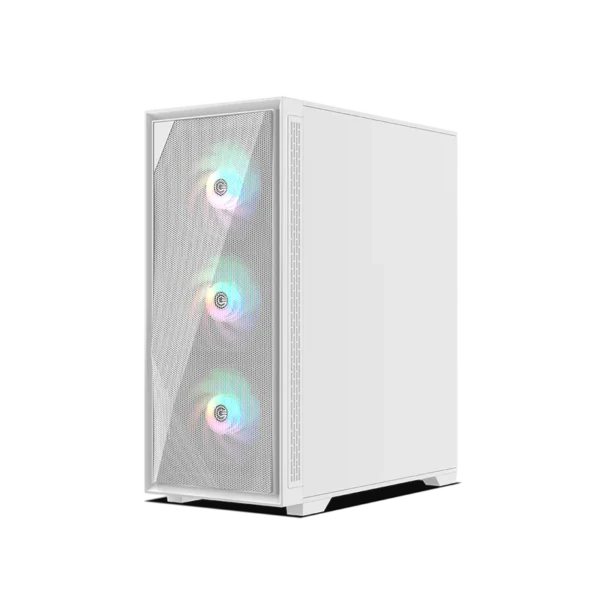 Furious Mesh 240 ARGB Mid-Tower Computer Case Gaming Cabinet - White - Image 2