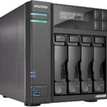 Asustor Lockerstor 8 Gen3 AS6808T 8 Bay NAS, AMD Ryzen Quad-Core 2.3 GHz, 16GB RAM ECC DDR5, 4 M.2 NVMe Slots, Dual 5GbE and Dual 10GbE Port, USB4 Type-C, Network Attached Storage (Diskless)